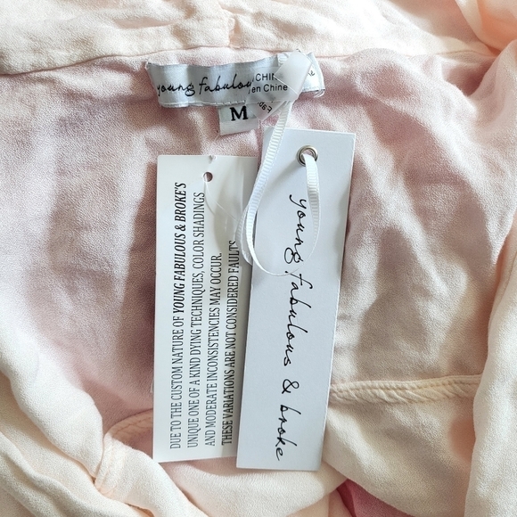 New Young Fabulous & Broke Carmen Ombre Tie Open Front Top NWT Medium - Picture 13 of 15